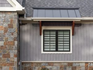 Quality Edge TruCedar Steel Siding Board and Batten 108 Weathered Wood Quality Edge TruCedar Steel Siding Board and Batten 108 Weathered Wood